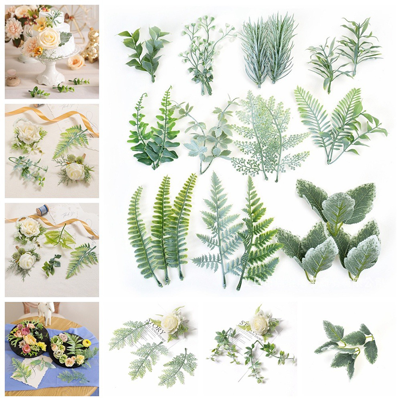 Sphagnum Moss Dry - 10Pcs Artificial Plants Leaf Wedding Party