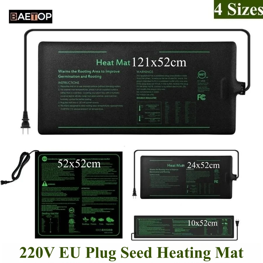 4 Sizes 220V EU Plug Seedling  – обзор и цена Heat Mat Seedling