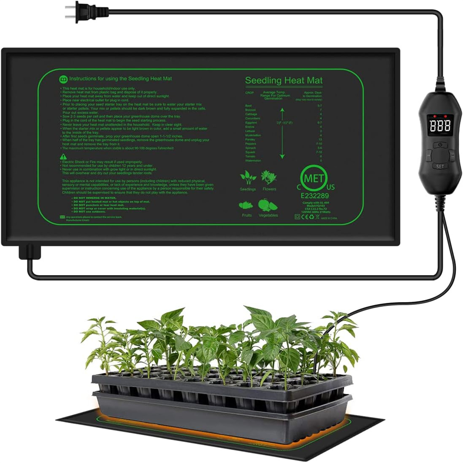 Seedling Heat Mat With Digital – обзор и цена Rooting Gel Clone