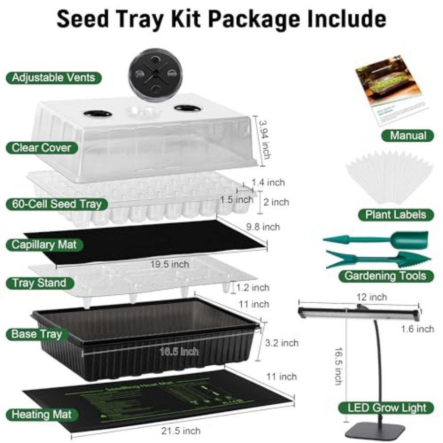 60-Cell Self-Watering Seed Sta – обзор и цена Humidity Dome Kit