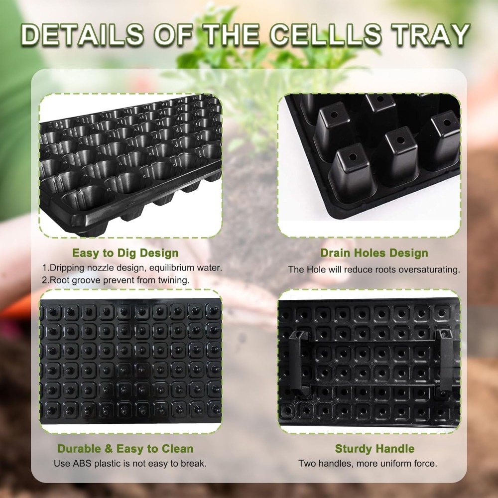 72 Cell Seed Starter Trays wit – обзор и цена Propagation Tray 72