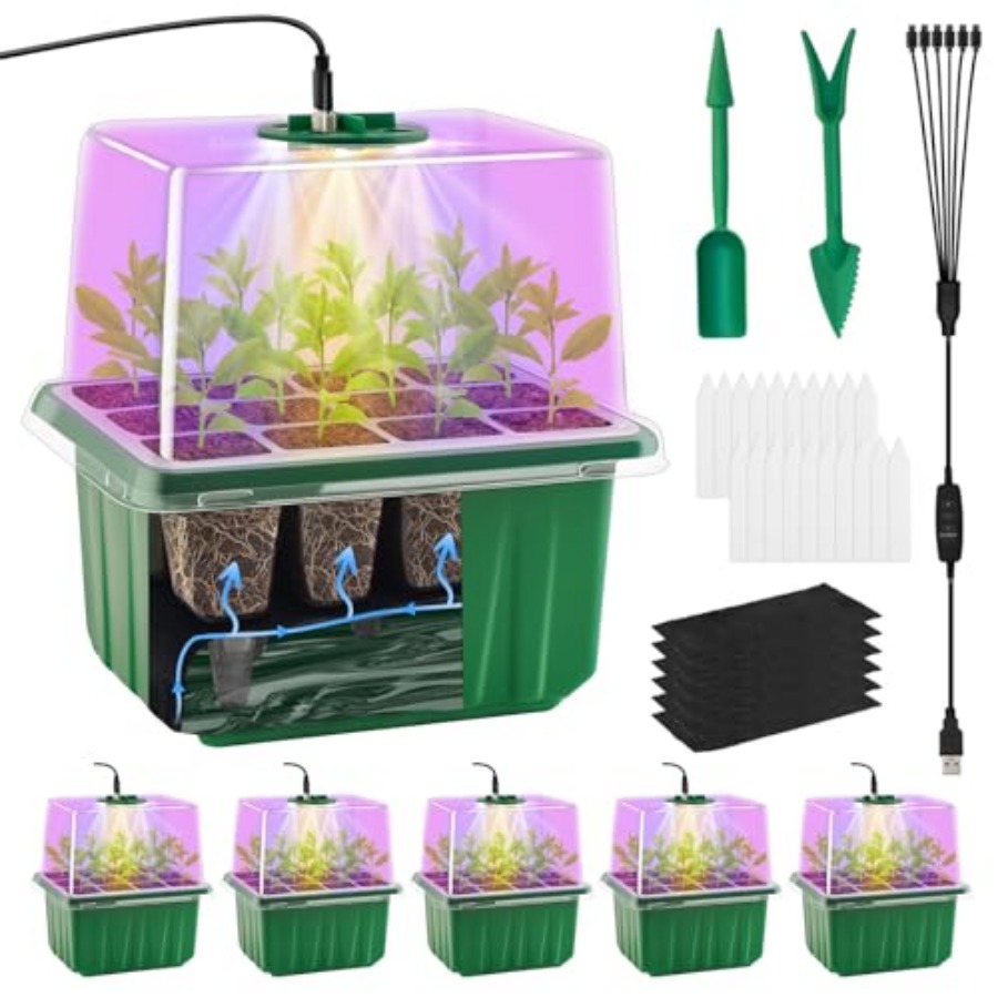 Seed Starter Tray with Light,  – обзор и цена Humidity Dome Kit