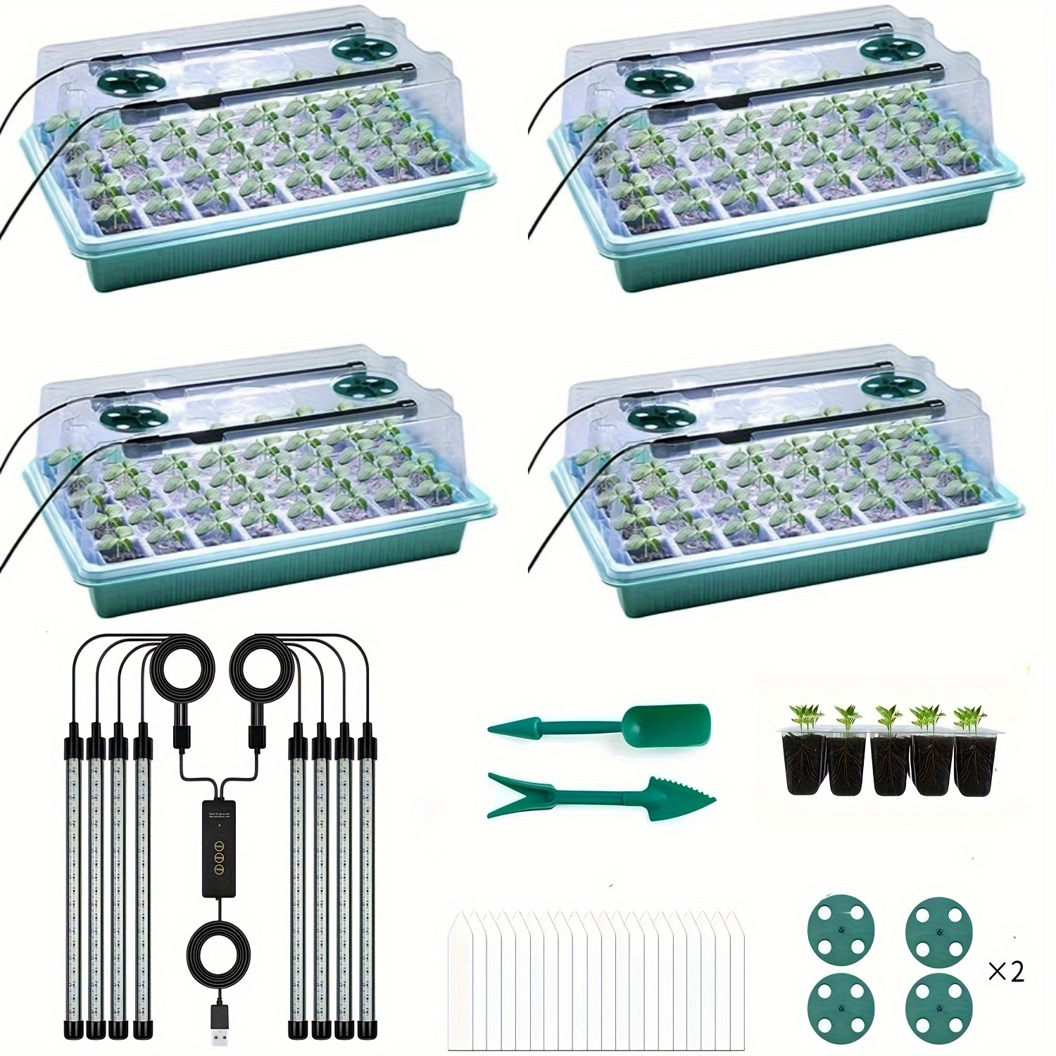 4-Pack Seed Starter Tray Kit 1 – обзор и цена Humidity Dome Kit