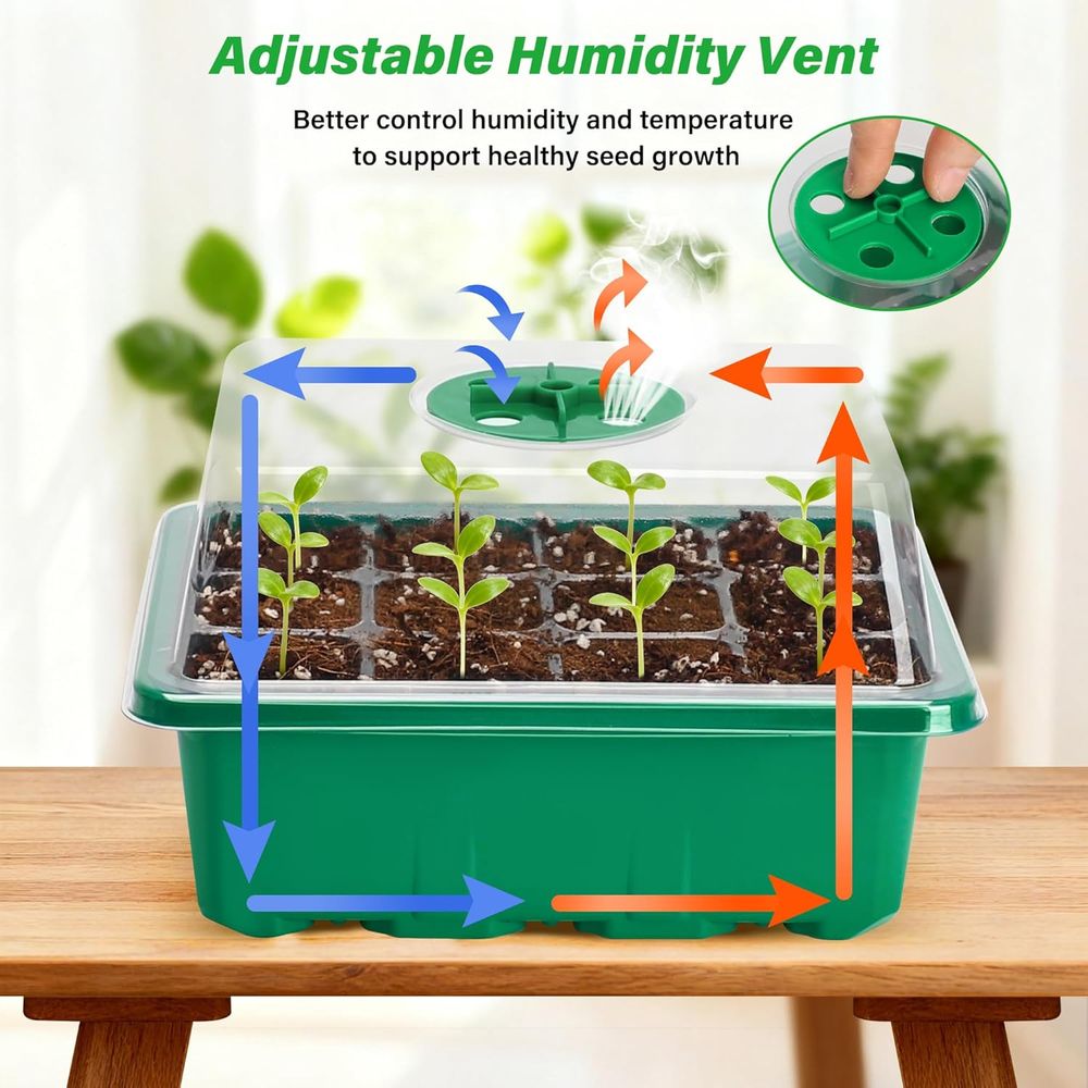 5-Pack Seed Starter Trays, See – обзор и цена Humidity Dome Kit