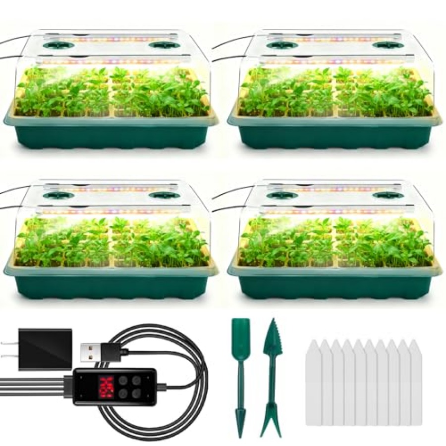 Seed Starter Tray with Grow Li – обзор и цена Humidity Dome Kit