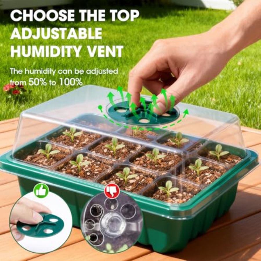 5 Packs Seed Starter Tray with – обзор и цена Humidity Dome Kit