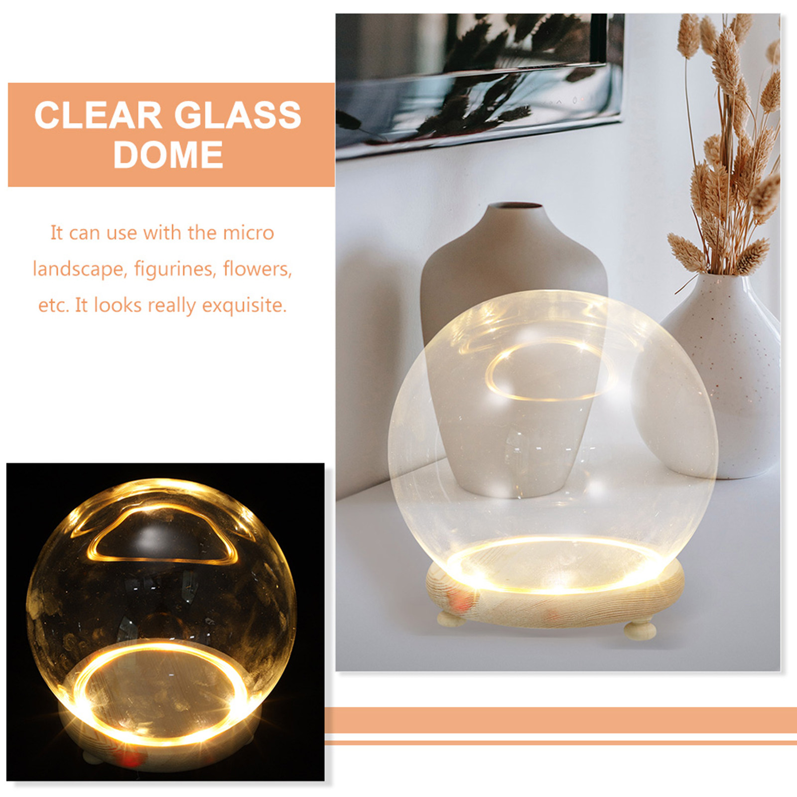 Clear Glass Dome Preserved Flo – обзор и цена Plastic Dome Clear